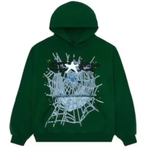 Hunter Green Sp5der Web Hoodie