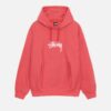 STOCK LOGO APPLIQUE RED HOODIE