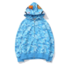 Bape Blue Camo Hoodie Men Women