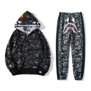 Bape Shark Hoodie and Pant Men Women