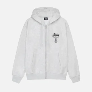 WORLD TOUR ZIP HOODIE- WHITE