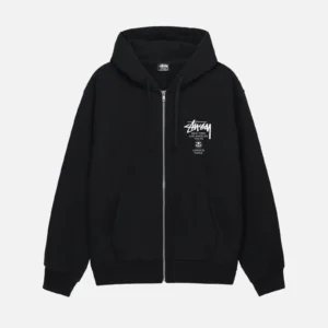 WORLD TOUR ZIP HOODIE- BLACK