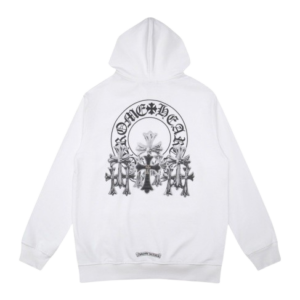 Chrome Hearts Hoodie Multiple Cross White removebg preview